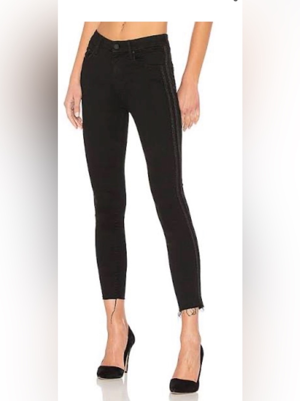High Waisted Looker Ankle Fray in Guilty Party Racer MOTHER sz 27